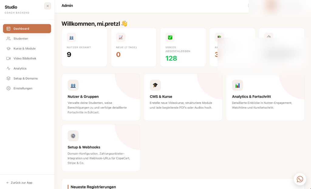 Coach Dashboard